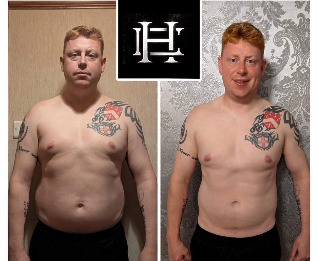 Client before and after, shared with permission